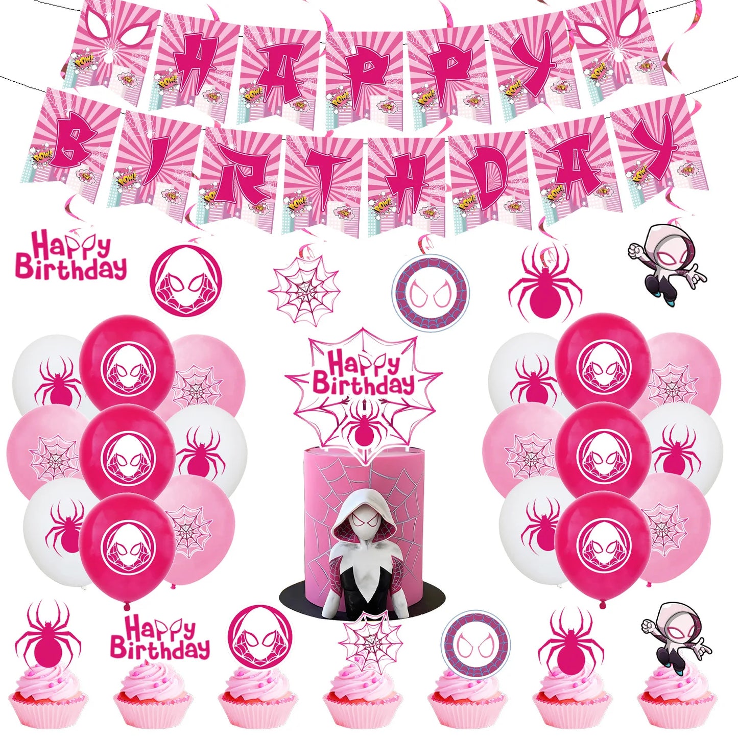 Build Your Own KIT - Ghost Spider Girl - Spiderman Party Decoration