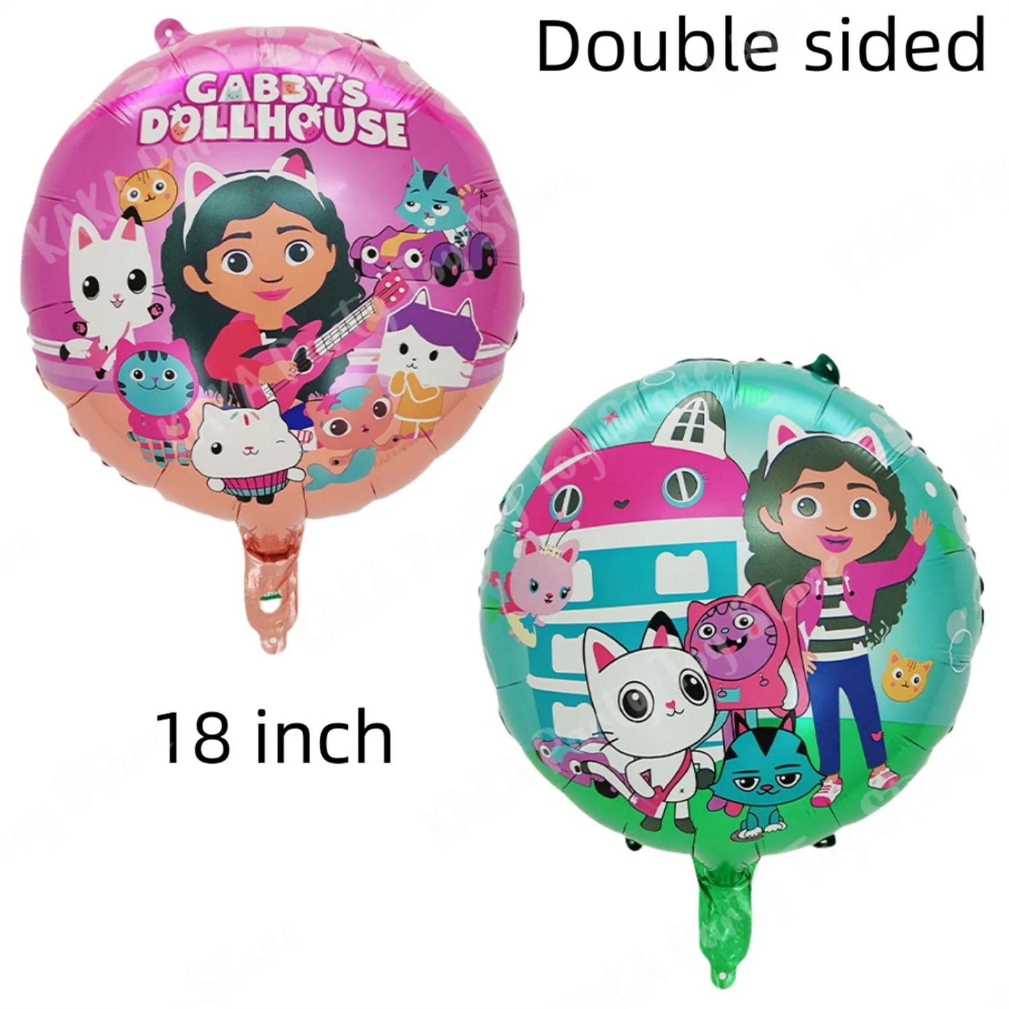 6Pcs Gabby Dollhouse Cats Balloons