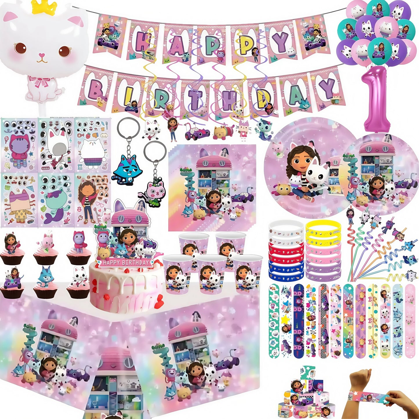 Build Your Own Decorating KIT or Party Favor KIT - Gabby Dollhouse Party Theme