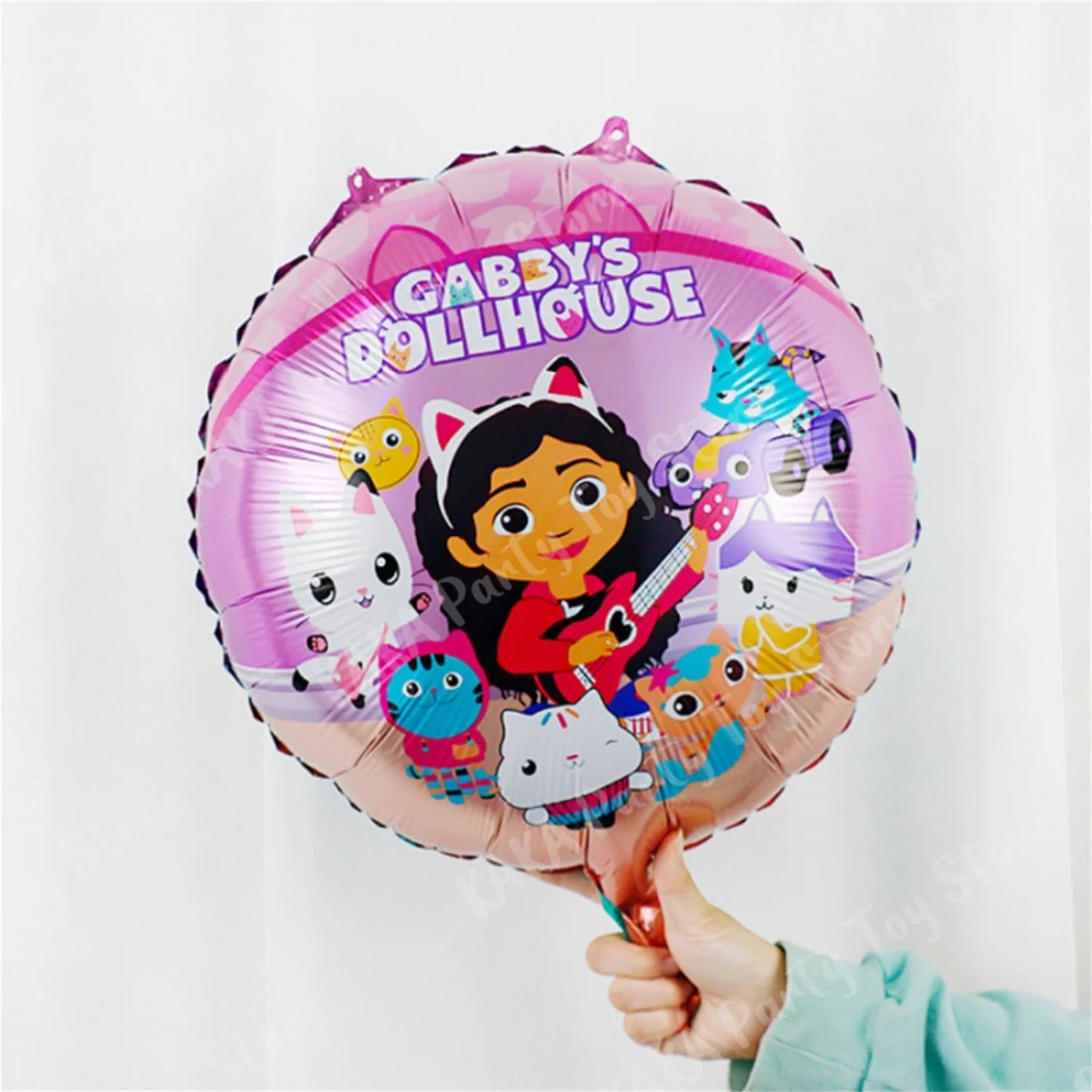 6Pcs Gabby Dollhouse Cats Balloons