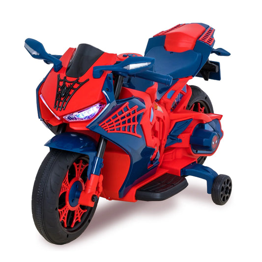 Spiderman Motorcycle, 6V Battery Ride on Toy, for Kids, Ages 3+