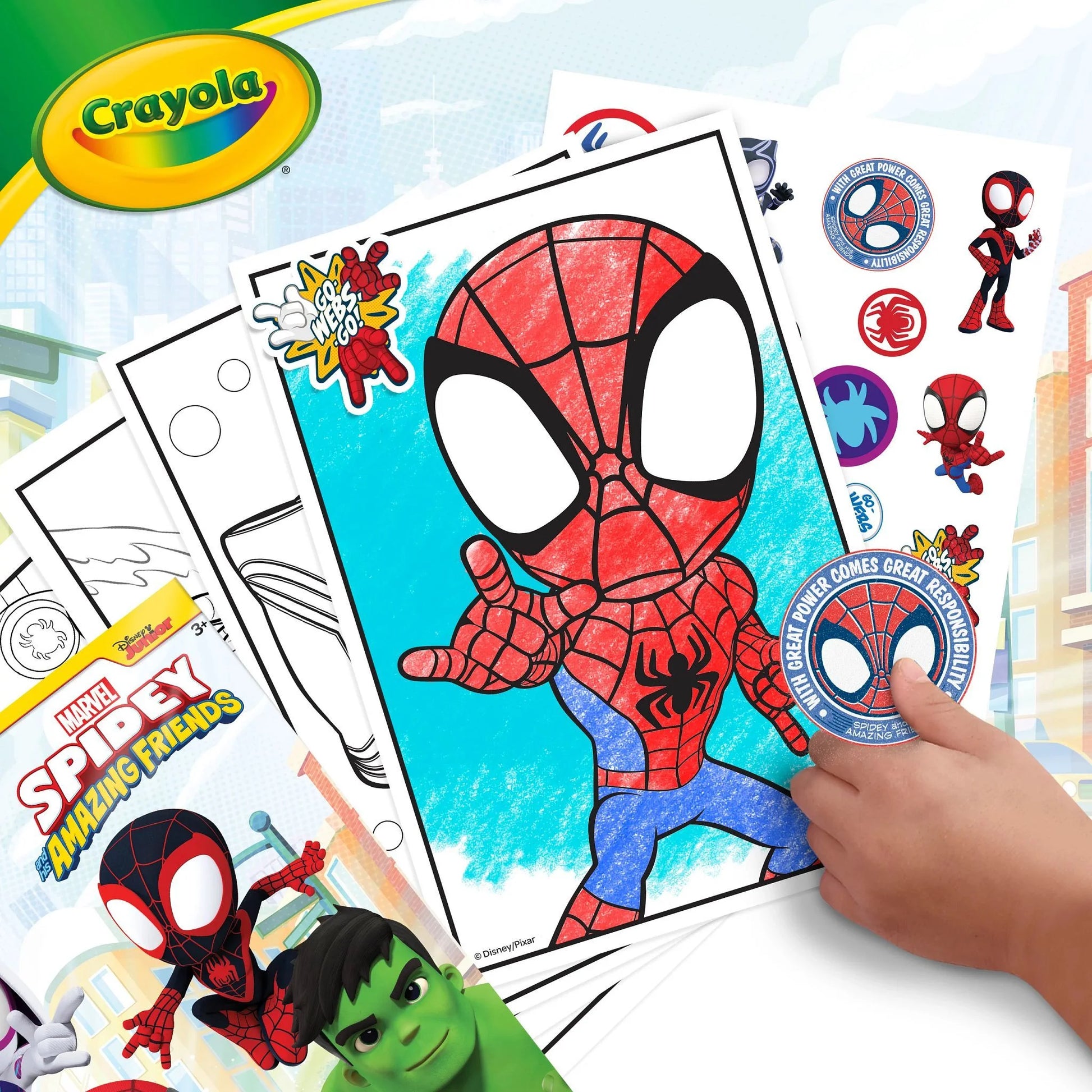 (2 Pack)  Spidey & His Amazing Friends Coloring Book, Stickers Included,  96 Pages, Party ACTIVITY