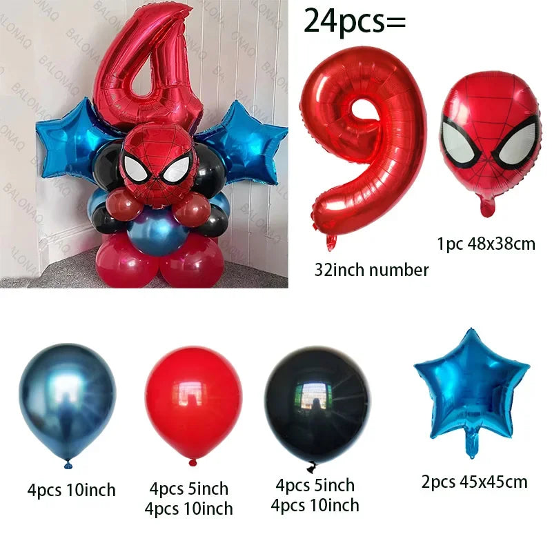 Spiderman Balloons KIT - Small - 
Kit de globos del Hombre Araña - Pequeño