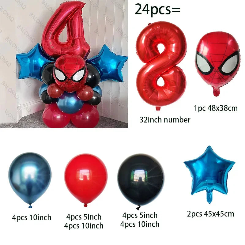Spiderman Balloons KIT - Small - 
Kit de globos del Hombre Araña - Pequeño