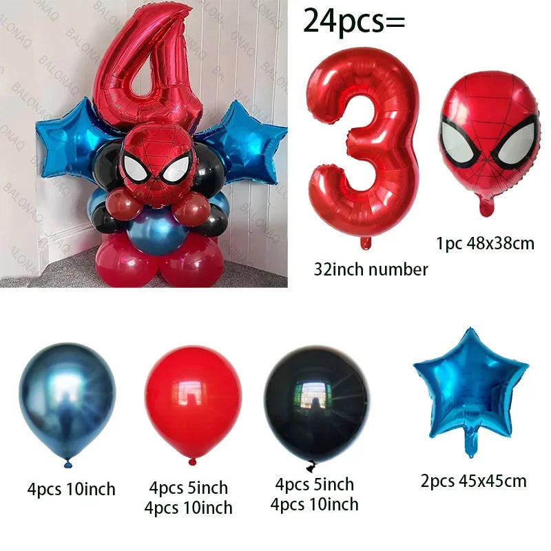 Spiderman Balloons KIT - Small - 
Kit de globos del Hombre Araña - Pequeño