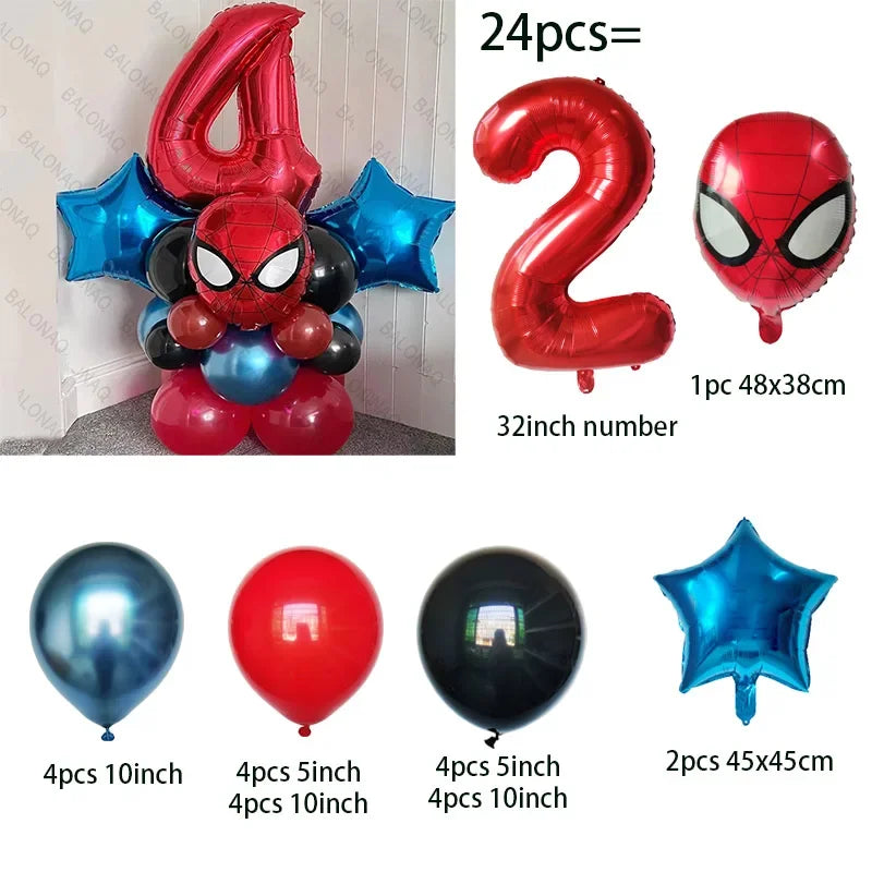 Spiderman Balloons KIT - Small - 
Kit de globos del Hombre Araña - Pequeño