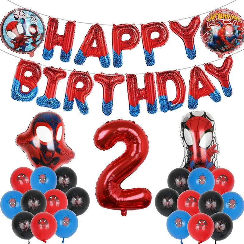 Spiderman Balloon KIT - KIT de Globos de Hombre Araña 
Happy Birthday and Ages 1 - 9 years