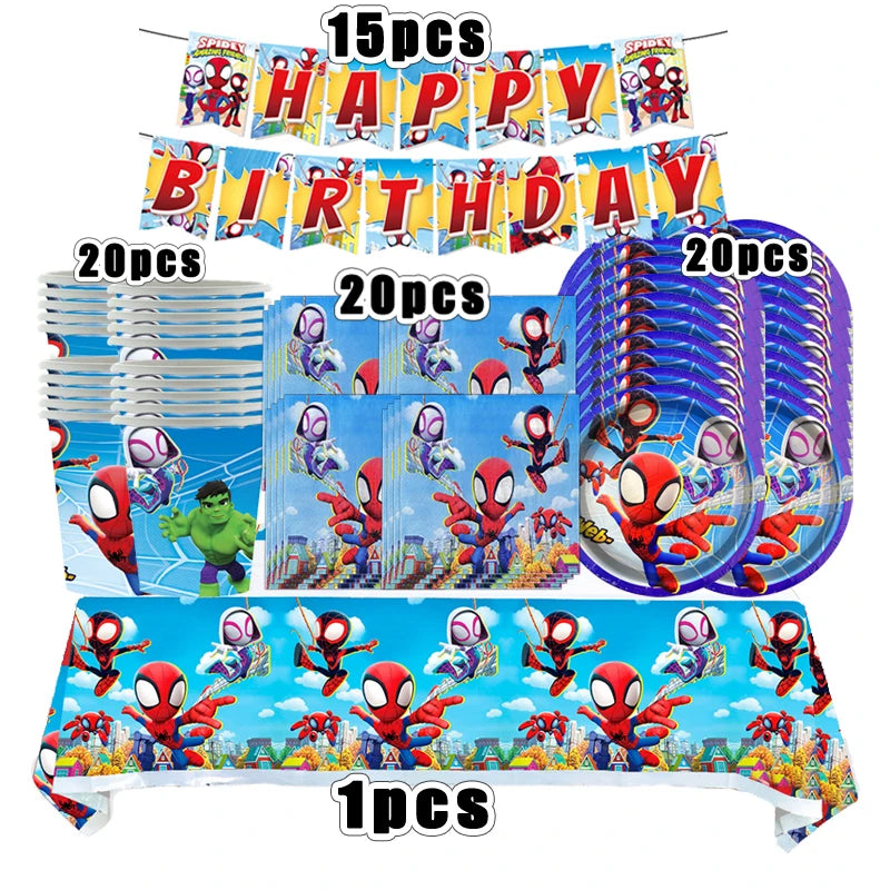 Spidey Birthday Decoration - KIT Bundle