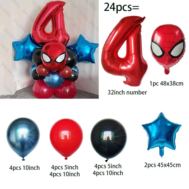 Spiderman Balloons KIT - Small - 
Kit de globos del Hombre Araña - Pequeño