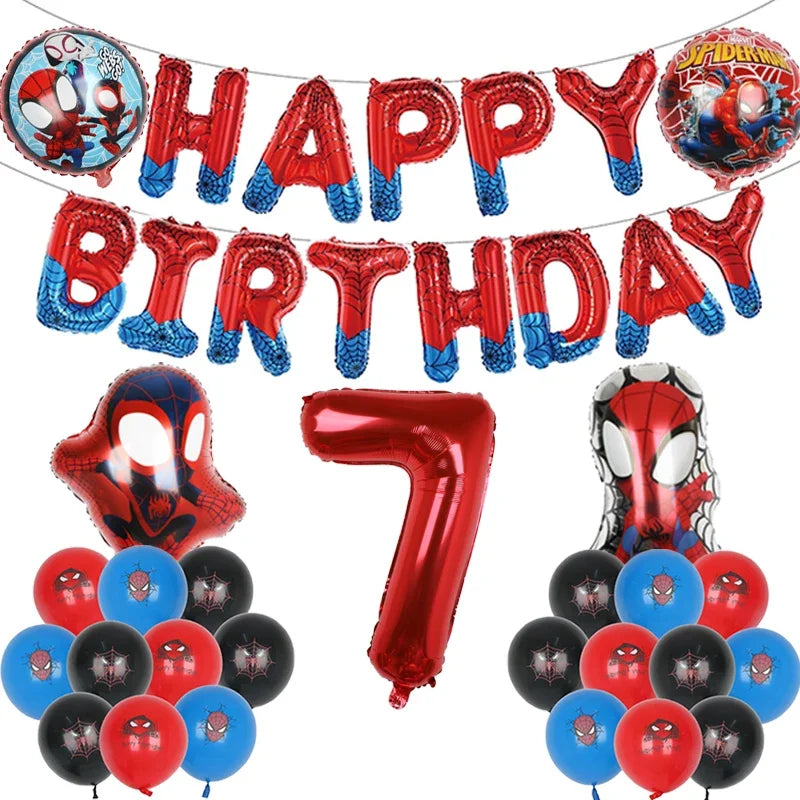 Spiderman Balloon KIT - KIT de Globos de Hombre Araña 
Happy Birthday and Ages 1 - 9 years