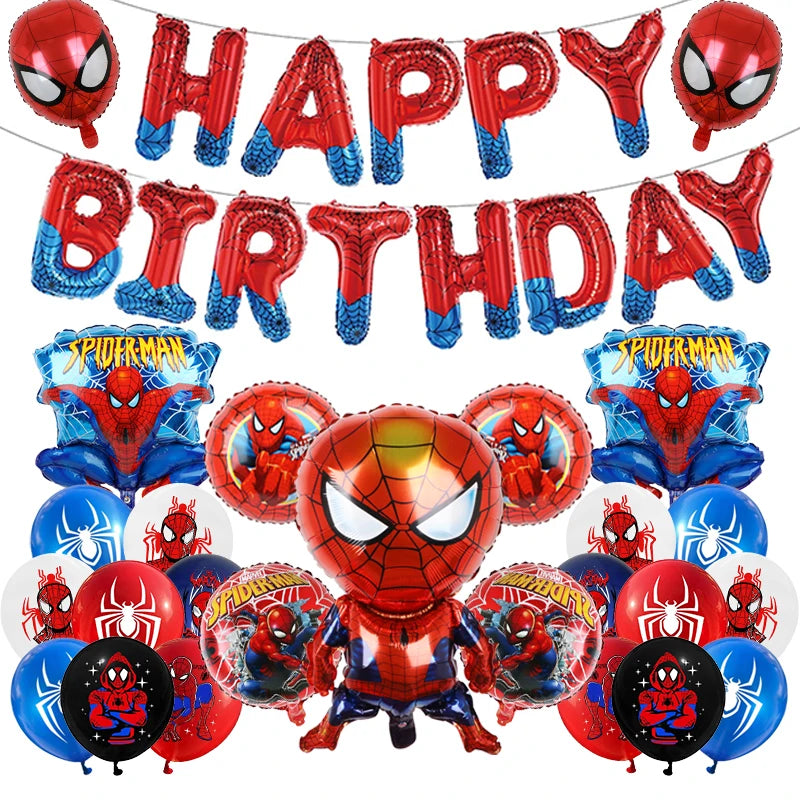 Spiderman Balloon KIT - KIT de Globos de Hombre Araña 
Happy Birthday and Ages 1 - 9 years