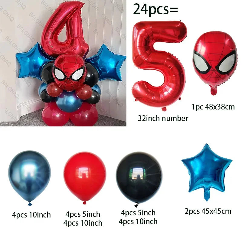 Spiderman Balloons KIT - Small - 
Kit de globos del Hombre Araña - Pequeño
