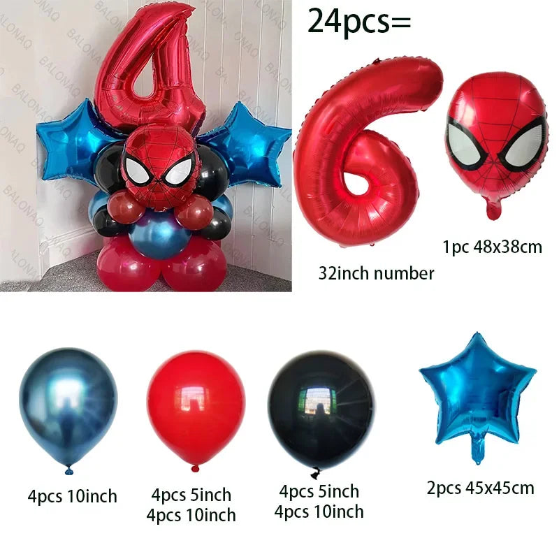 Spiderman Balloons KIT - Small - 
Kit de globos del Hombre Araña - Pequeño