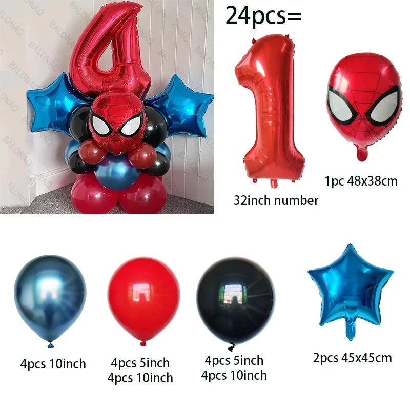 Spiderman Balloons KIT - Small - 
Kit de globos del Hombre Araña - Pequeño