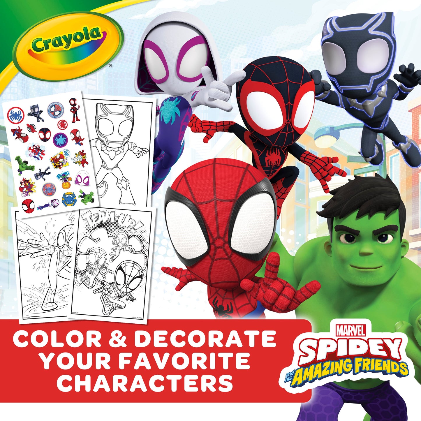 (2 Pack)  Spidey & His Amazing Friends Coloring Book, Stickers Included,  96 Pages, Party ACTIVITY