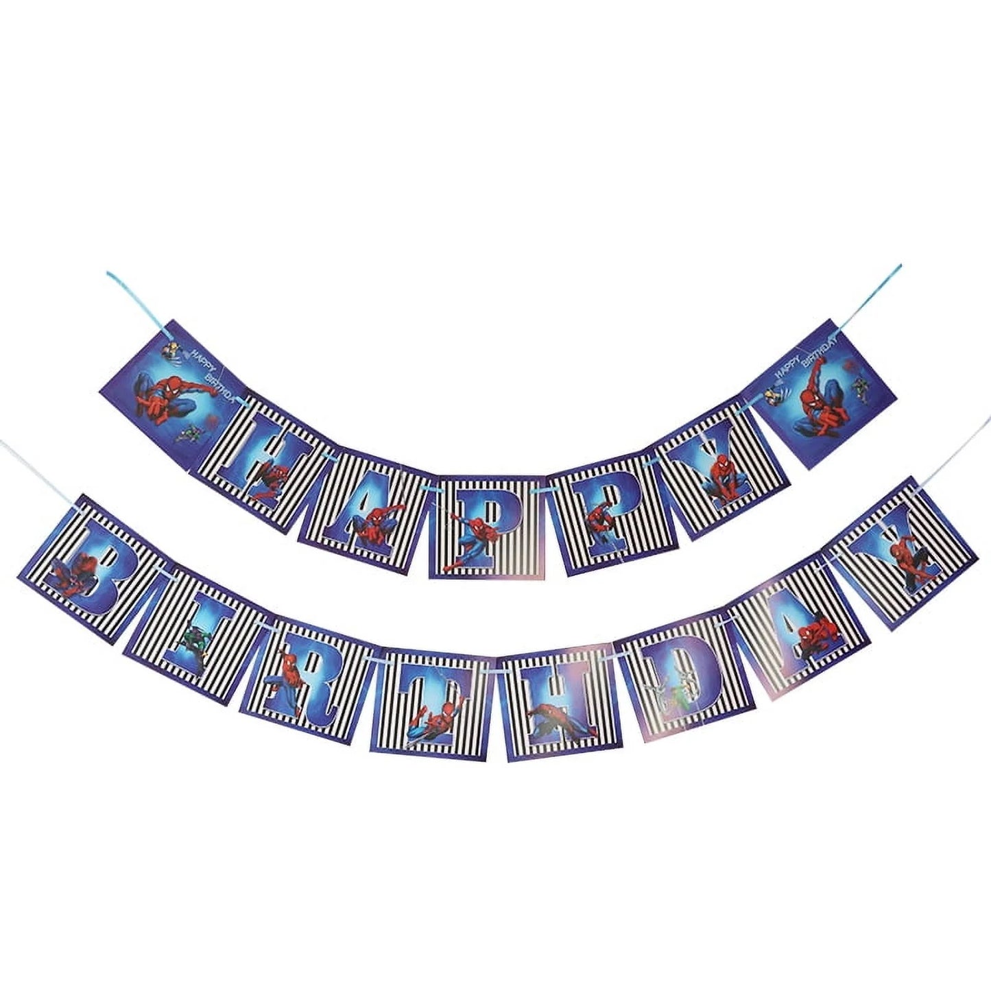 Spiderman Themed Gloves Mask Cape Balloons Banner, 19-Piece, 30 X 25 In, 12 Oz